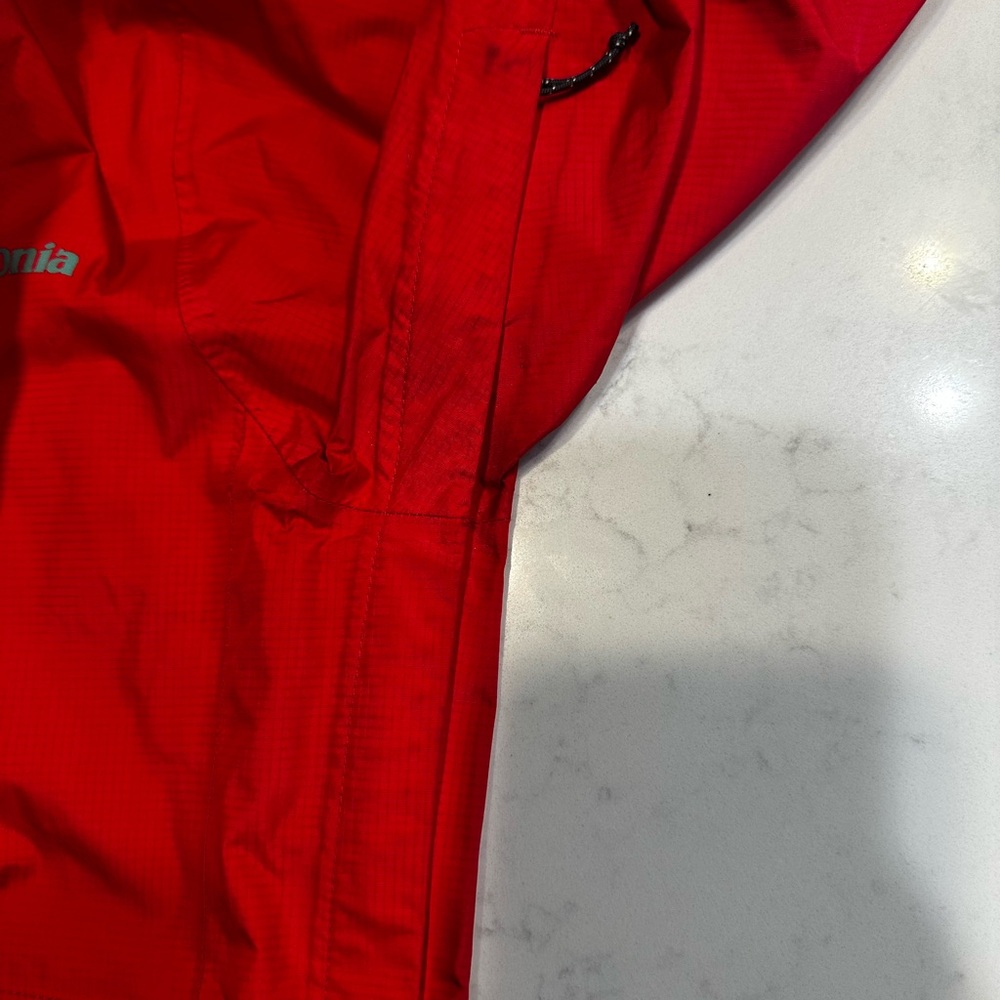 Patagonia Hooded Rain Jacket H2NO Women's XS bright red - Picture 7 of 13